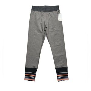 Splendid Studio Leggings Womens Size Medium NWT Gray Striped Cuffs‎ Athlesiure